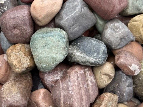 Montana rainbow cobble rock